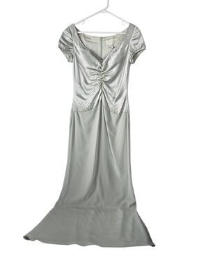 New Cassandra Stone Sage Ruched Beaded Bodice A Line Mother of the Bride Dress 4